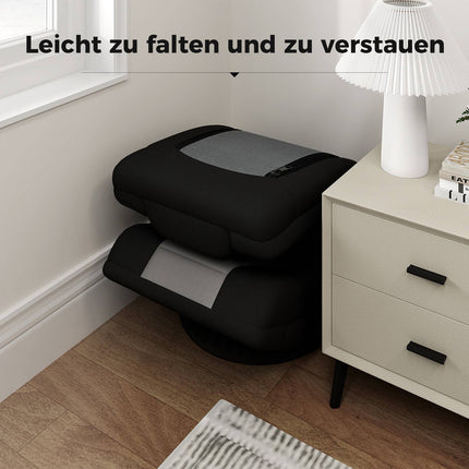 360 Swivel Floor Chair with Adjustable Backrest, Grey