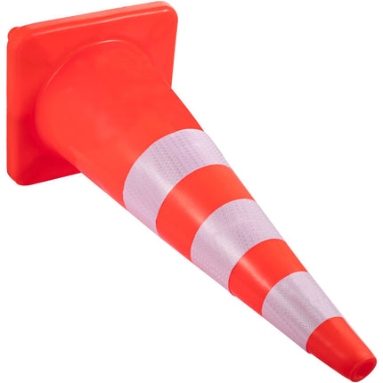 36-Inch Traffic Cones, 6-Pack, PVC, Reflective, Weighted Base