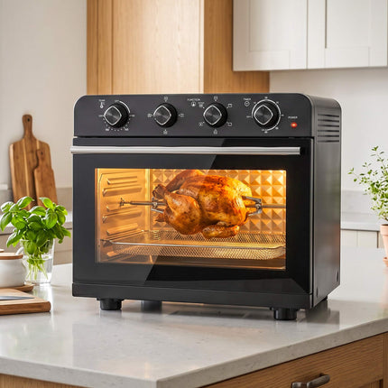 36L Air Fryer Oven with Rotisserie, 1800W, Black