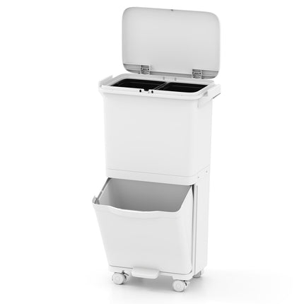 36L Trash Bin with 2 Removable Bins & Pedal