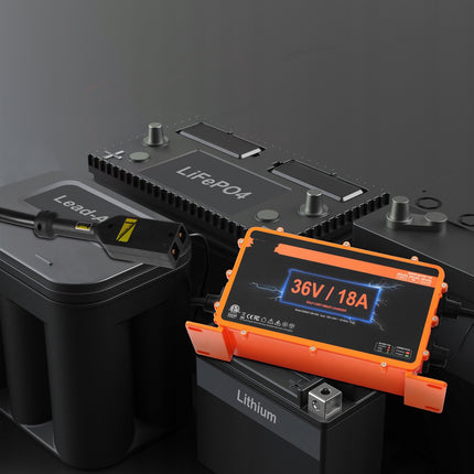 36V 18A Golf Cart Battery Charger, Smart D-Style Plug