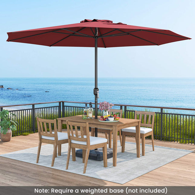 3.6m Patio Market Umbrella With Crank Handle, Vented