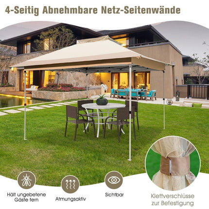 3.6 x 3.6m pavilion with double roof, waterproof, stable, winterproof, UV protection 50+
