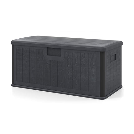 378L Waterproof Outdoor Storage Box, Lockable Lid, Grey