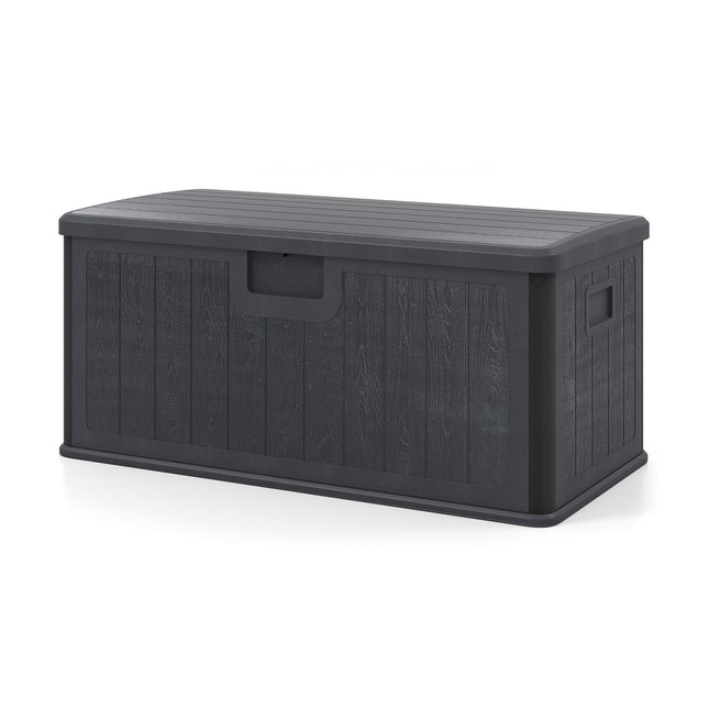 378L Waterproof Outdoor Storage Box, Lockable Lid, Grey
