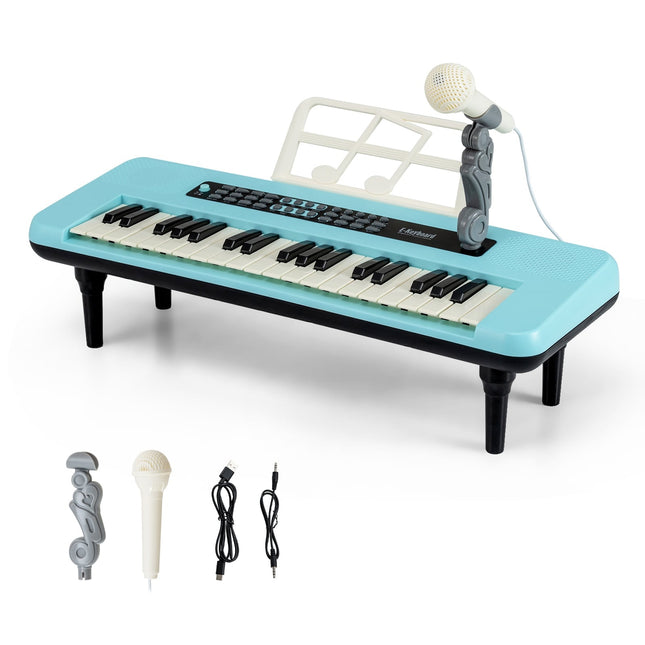 37-Key Kids Digital Piano with Microphone & Stand