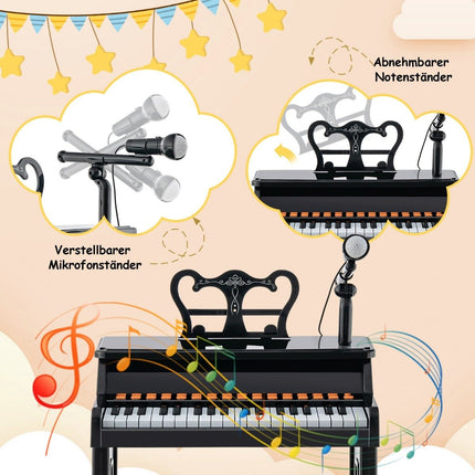 37-Key Kids Keyboard with Stool and Microphone
