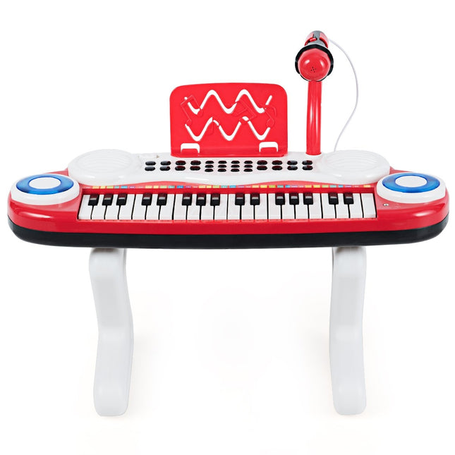 37 Keys Digital Piano for Children Portable Piano Toy 48 x 20 x 38 cm Red