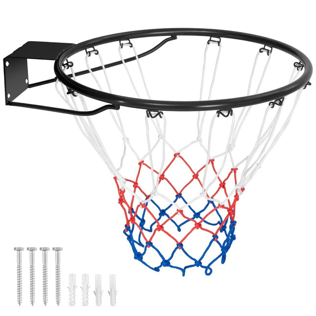 Ø37cm basketball hoop with ring &amp; Net for door &amp; Wall Mounted Indoor Mini Basketball Hoop Black