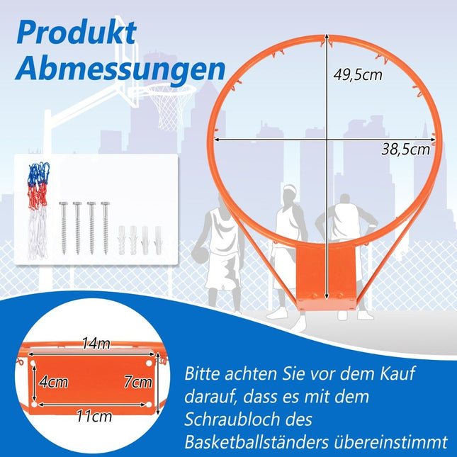 Ø37cm basketball hoop with ring &amp; Net for door &amp; Wall Mounted Indoor Mini Basketball Hoop Orange