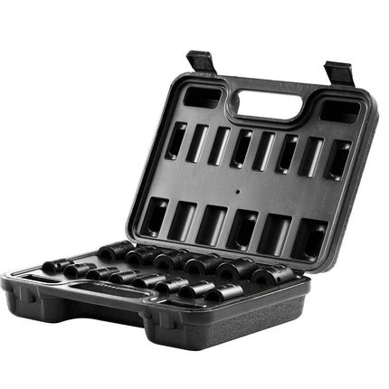 3/8-Inch Drive Impact Socket Set, 14-Piece Metric 7-20mm