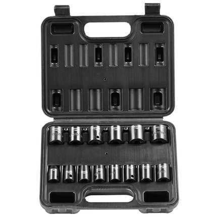 3/8-Inch Drive Impact Socket Set, 14-Piece Metric 7-20mm