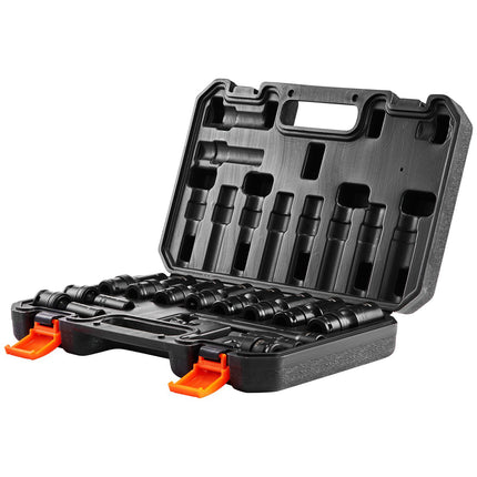 3/8-Inch Swivel Impact Socket Set, 14-Piece Metric 10-19mm