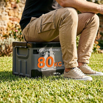 38L Grey Foldable Transport Box with Tabletop