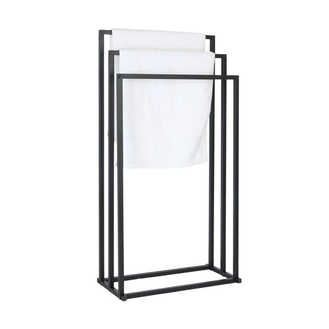 3-Bar Metal Towel Stand – Freestanding Bath Rack
