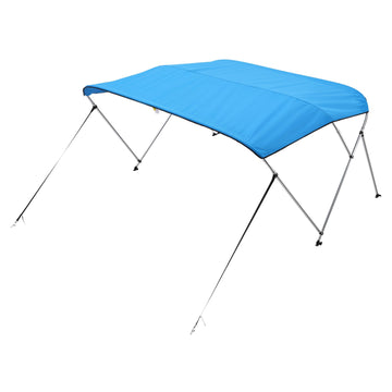 3 Bow Boat Bimini Top 72in, 600D Polyester, Blue