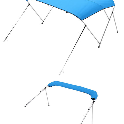 3 Bow Boat Bimini Top 72in, 600D Polyester, Blue