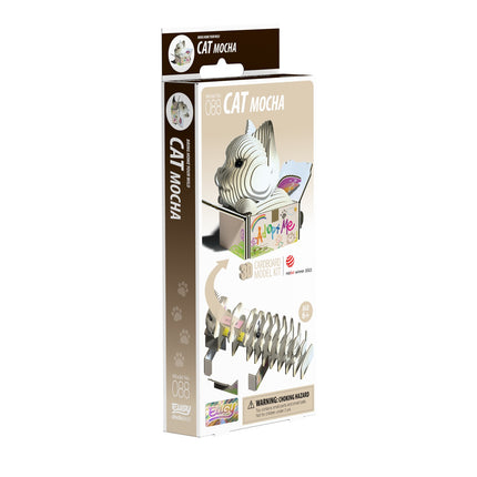 3D Cardboard Model Kit - Cat Design, DIY Assembly