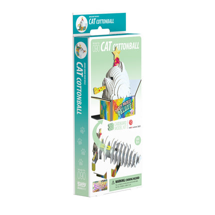 3D Cardboard Model Kit - Cat Design, DIY Craft Project