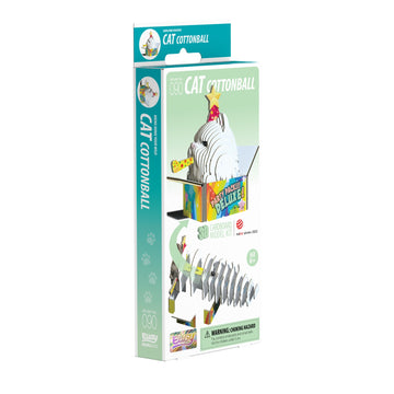 3D Cardboard Model Kit - Cat Design, DIY Craft Project