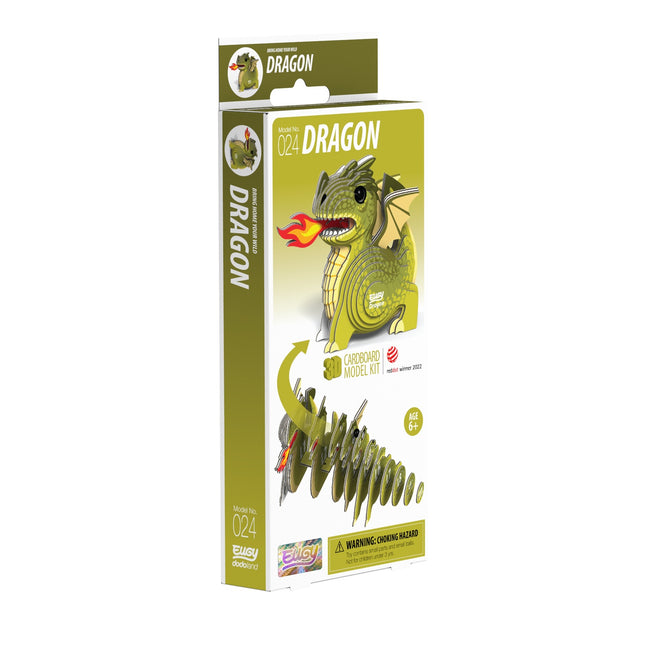 3D Cardboard Model Kit - Dragon Design, DIY Assembly