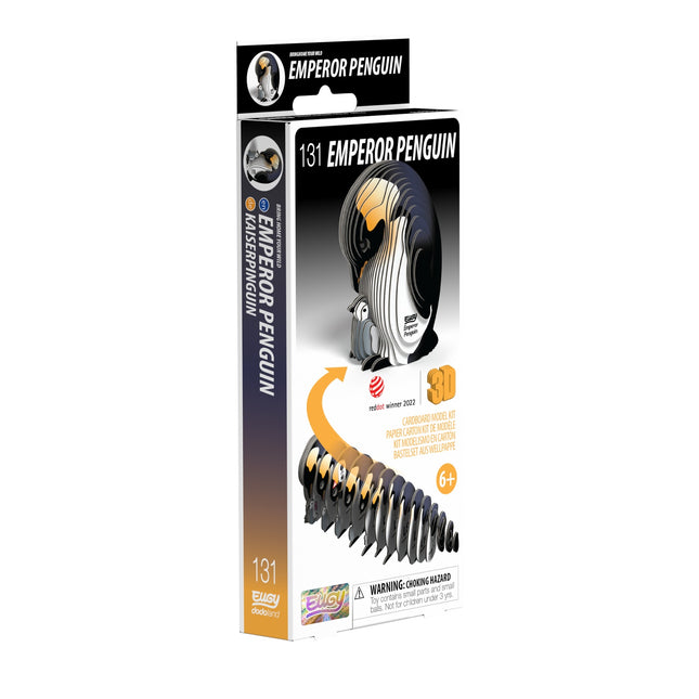 3D Cardboard Model Kit - Emperor Penguin Craft Project