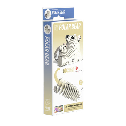 3D Cardboard Model Kit - Polar Bear, DIY Craft Project