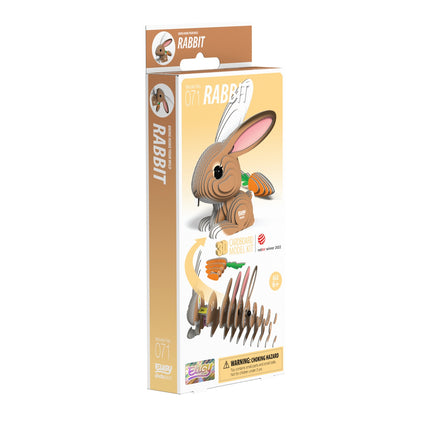 3D Cardboard Model Kit - Rabbit Design for Creative Building