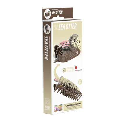 3D Cardboard Model Kit - Sea Otter for Creative Building Fun