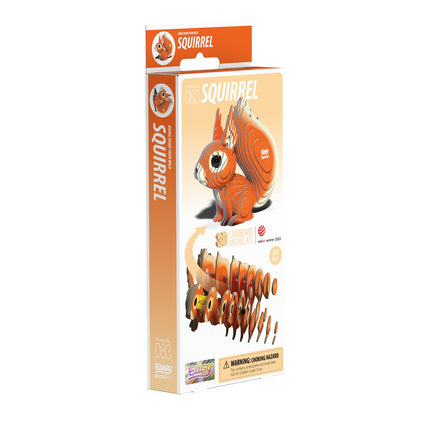 3D Cardboard Model Kit - Squirrel Design, Easy Assembly