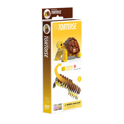 3D Cardboard Model Kit - Tortoise, Creative DIY Craft Project