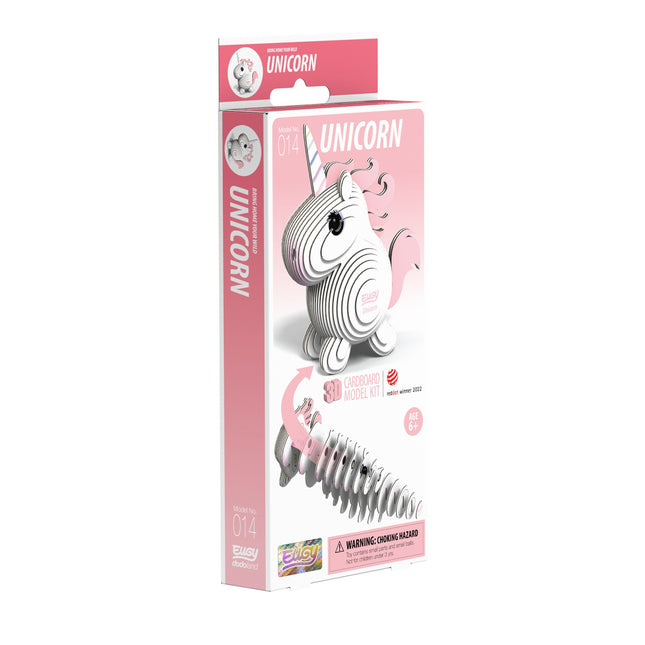 3D Cardboard Model Kit - Unicorn Design, Easy Assembly