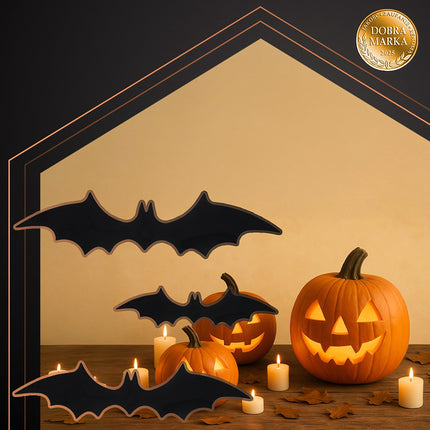 3D Halloween Bat Stickers, 56 Pcs with Adhesive