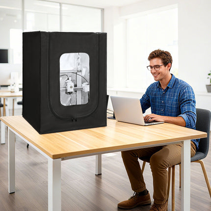 3D Printer Enclosure, 600D Oxford, LED, 21.6x25.6x29.5 in