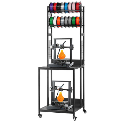 3D Printer Filament Storage Rack, 4-Tier Rolling Stand