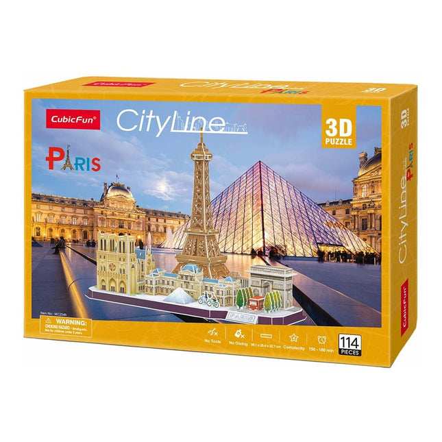 3D Puzzle of Paris City Line, Fun and Engaging Activity