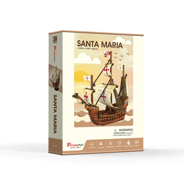 3D Puzzle of Santa Maria Ship, Fun for All Ages