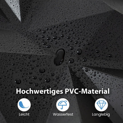 3D Wall Panels, Black Diamond Pattern, 100 Pack, 9m² Coverage