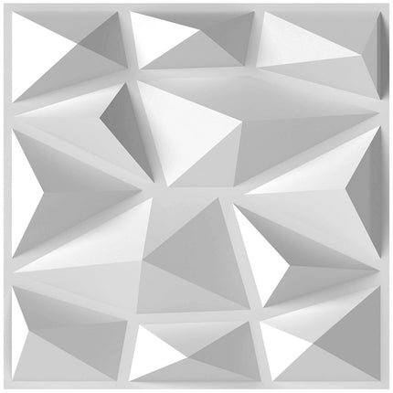 3D Wall Panels, Diamond Pattern, 50 Pack, 4.5m² Coverage