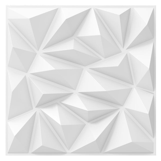 3D Wall Panels, Diamond Pattern, 50x50cm, 10m² Coverage