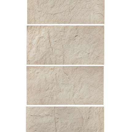 3D Wall Panels, PU Faux Stone, 4 Pack 48x24 in, Yellow