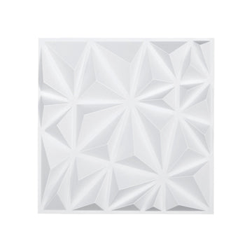 3D Wall Panels, PVC Diamond Tiles 33-Pack, Matte White