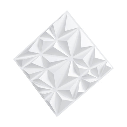 3D Wall Panels, PVC Diamond Tiles 33-Pack, Matte White