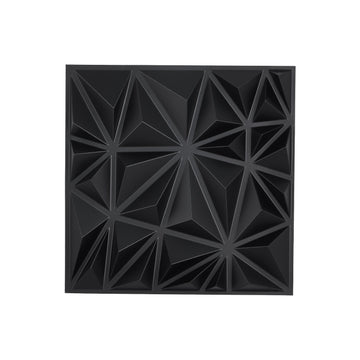 3D Wall Panels, PVC Diamond Tiles, Matte Black 33-Pack