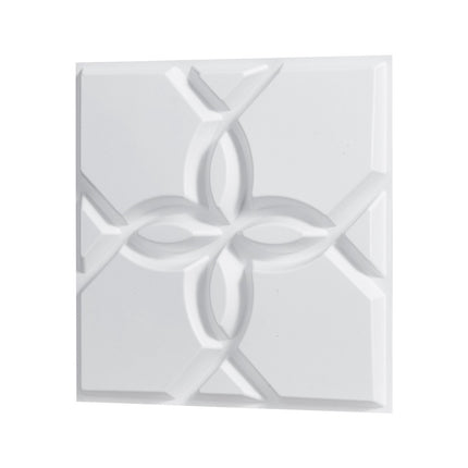 3D Wall Panels, PVC Floral Tiles, Matte White 33-Pack