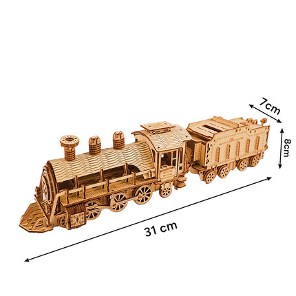 3D Wooden Puzzle Steam Locomotive, 282 Pieces, Ages 12+