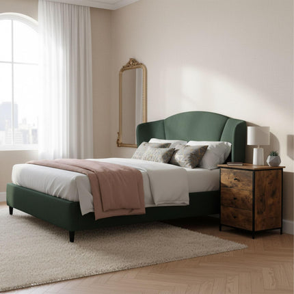 3-Drawer Wood-Effect Bedside Table with Storage
