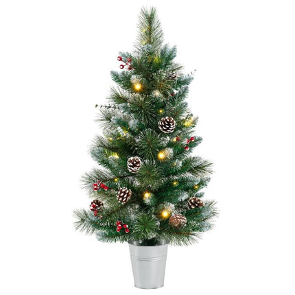 3 Ft Tabletop Christmas Tree, Battery LED, Metal Base