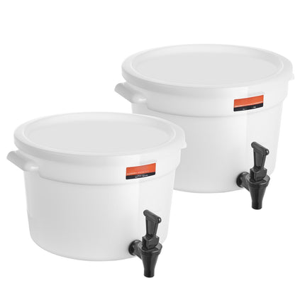 3 Gallon Beverage Dispenser With Spigot and Lid, 2-Pack