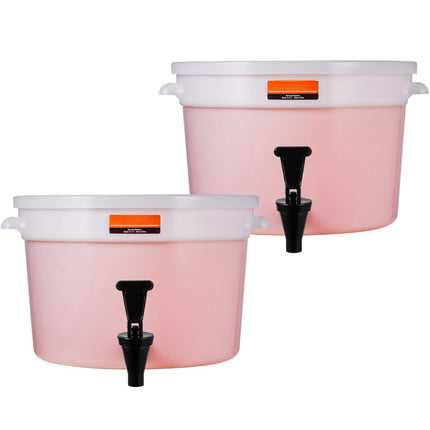 3 Gallon Beverage Dispenser With Spigot and Lid, 2-Pack